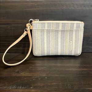 Coach Legacy Ticking Stripe Wristlet